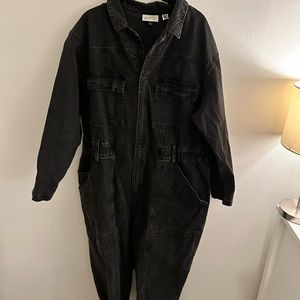 Universal Thread Black Zip Up Boiler Denim Jumpsuit
